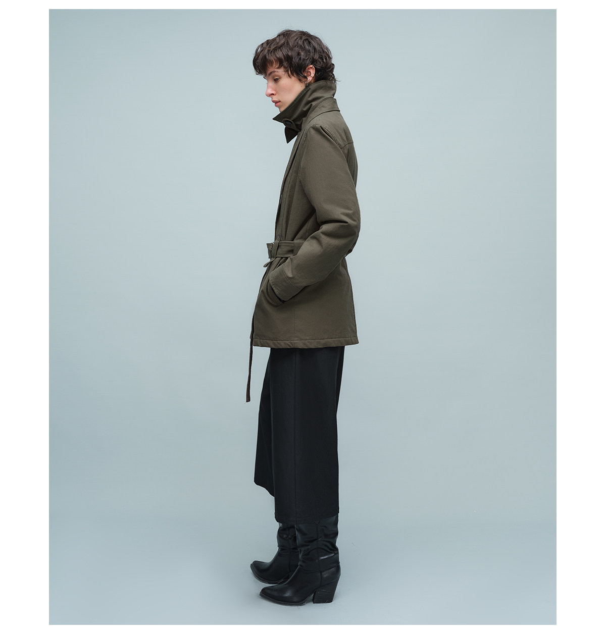 Slight Vogue Utility Belted Midi Jacket