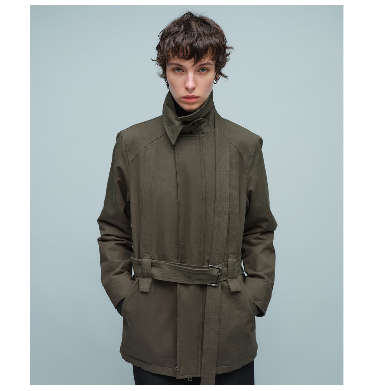Slight Vogue Utility Belted Midi Jacket