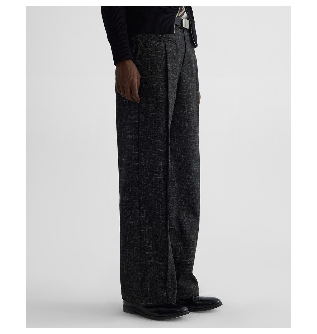 Slight Vogue Wool-Blend Double-Pleat Straight-Leg Trousers