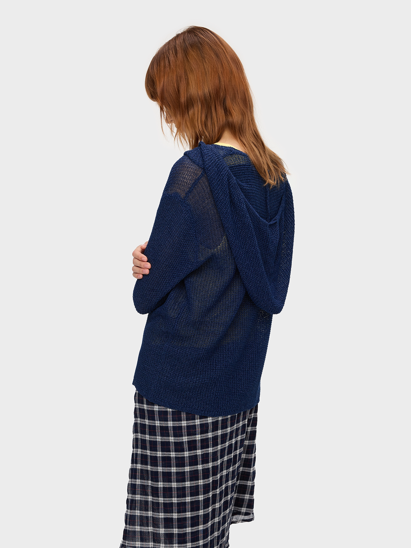Slight Vogue Haze Blue Loose Knit Cover-Up