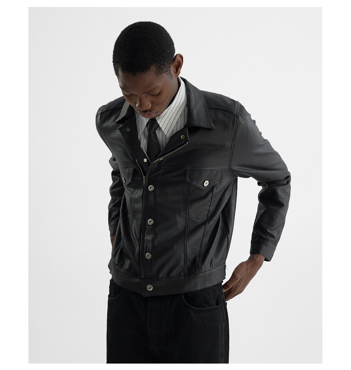 Slight Vogue Cropped Moto Jacket