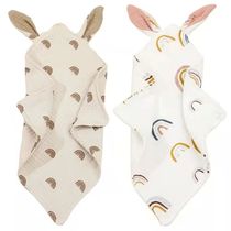 Newborn Baby Rabbit Cotton Muslin Comforter Sleeping Dolls B