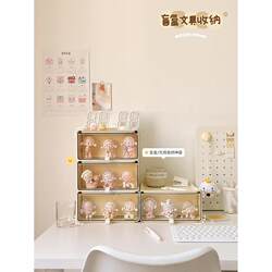 Desktop Storage Box Drawer Acrylic Transparent Desk Stationery Cosmetic Shelf Office Finishing Box