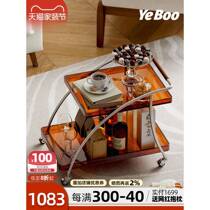 Acrylic second-hand trolley sofa side table corner table movable living room coffee table small apartment bedside table storage rack
