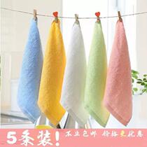 Square towel baby face towel absorbent and lint-free 5-pack childrens soft and skin-friendly hand towel for men and women