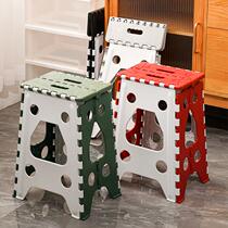 Foldable stool plastic home space-saving adult high bench bathroom portable outdoor Mazar dining table folding chair
