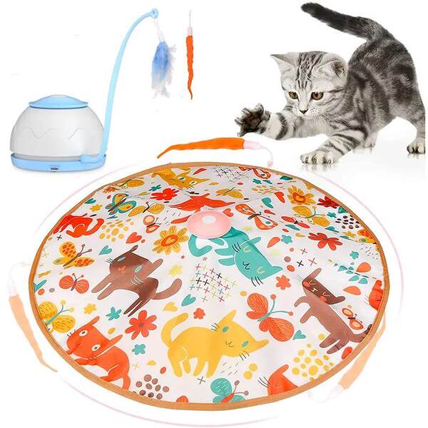 Electric Cat Toy USB Зарядка 360 Вращающаяся интернет -головоломка