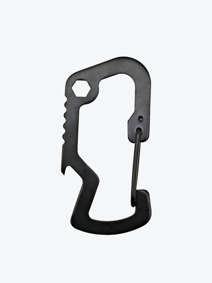 户外小角鲨EDC多功能D型扣不锈钢登山扣开瓶器挂扣钥匙快挂露营