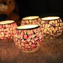 Candlestick Cafe Turkish Retro Mosaic Candlestick Mediterranean Home Decoration Lampshade Europe