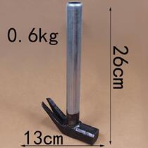 Blacksmith pure steel forged claw hammer old carpentry hammer nail hammer iron hammer iron hammer square hole hammer