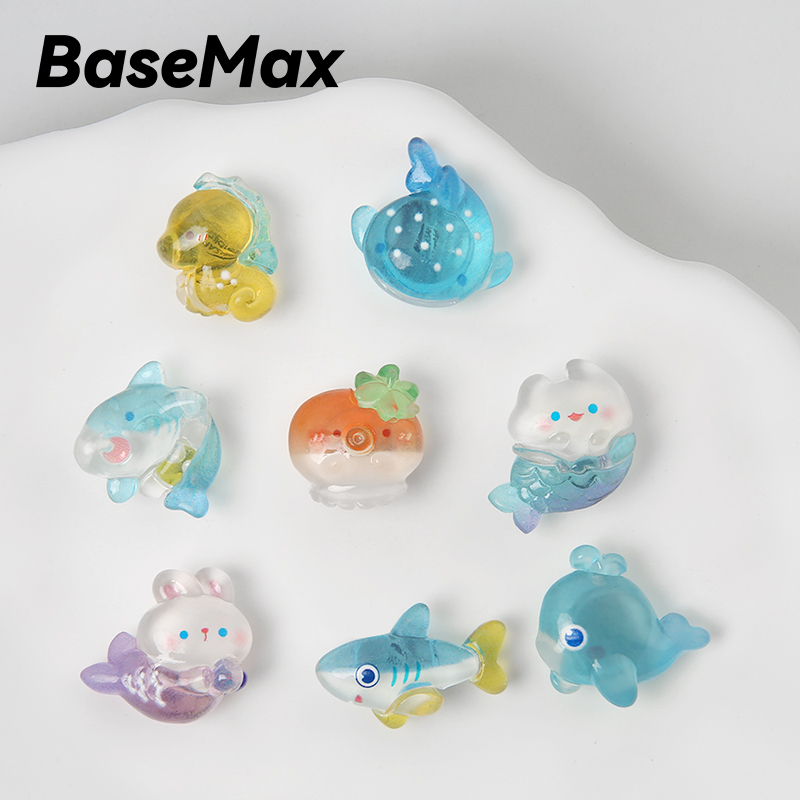 Basemax Crocs Accessories Ocean Mermaid Shark Decorative Charms DIY Shoe Charms Suitable for Crocs