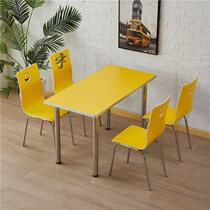 New stainless steel fast food dining table and chair combination BBQ Malatang Milk Tea Shop Fried Chicken Shop Restaurant Canteen Dining Table and Chair Combination