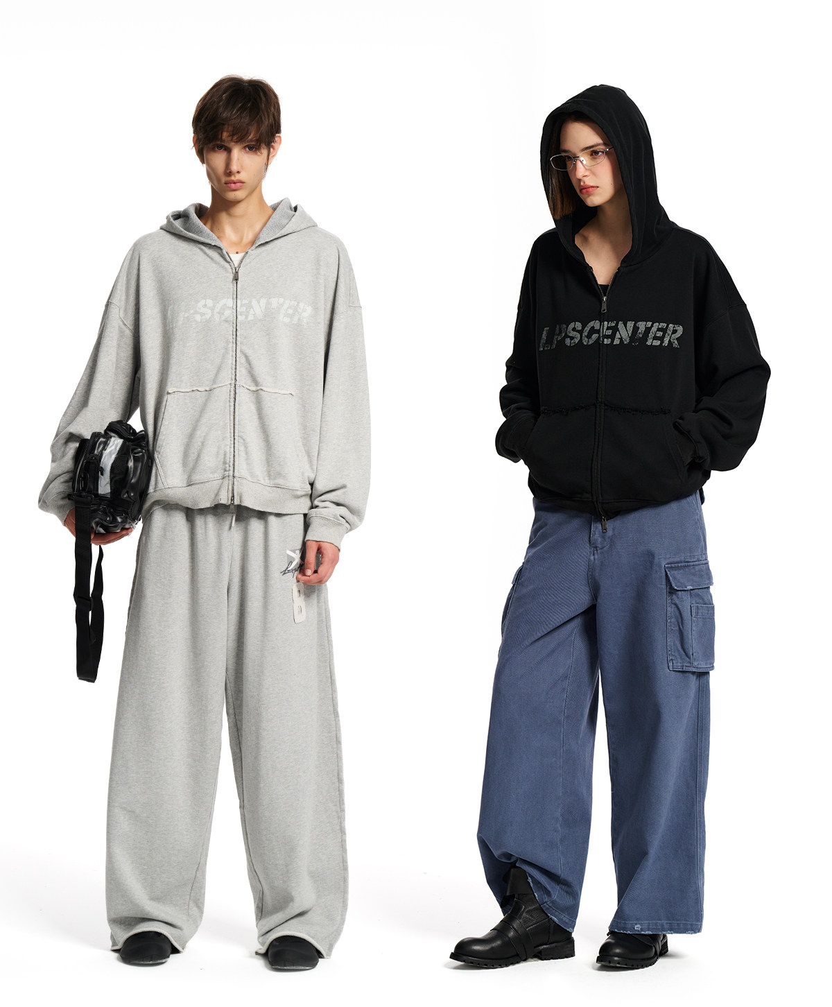 Loopsoon Double-Layer Zip-Up Hoodie
