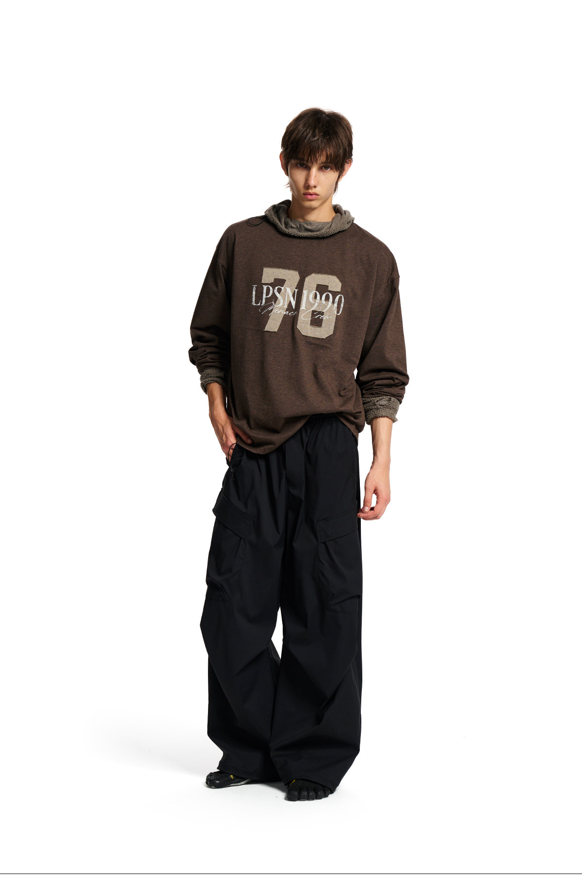 Loopsoon Layered Patch Long-Sleeve Tee