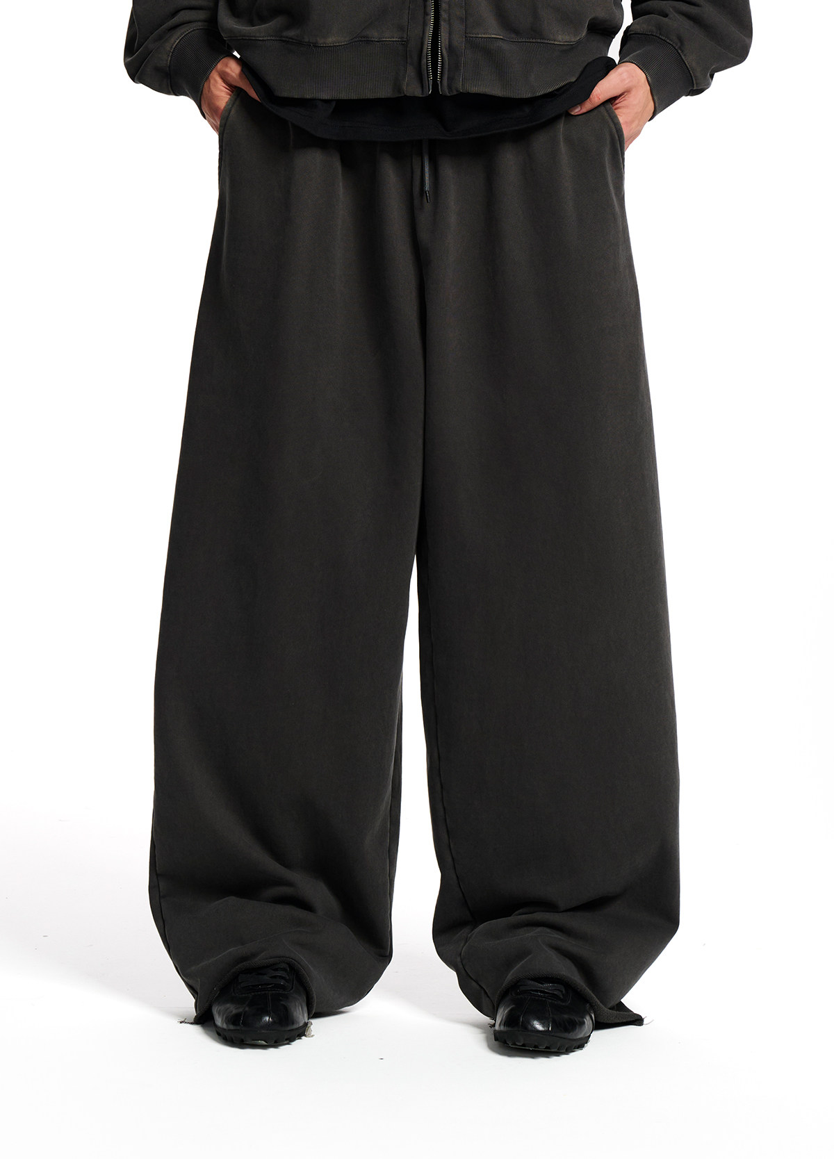 Loopsoon Washed Drawstring Wide-Leg Sweatpants