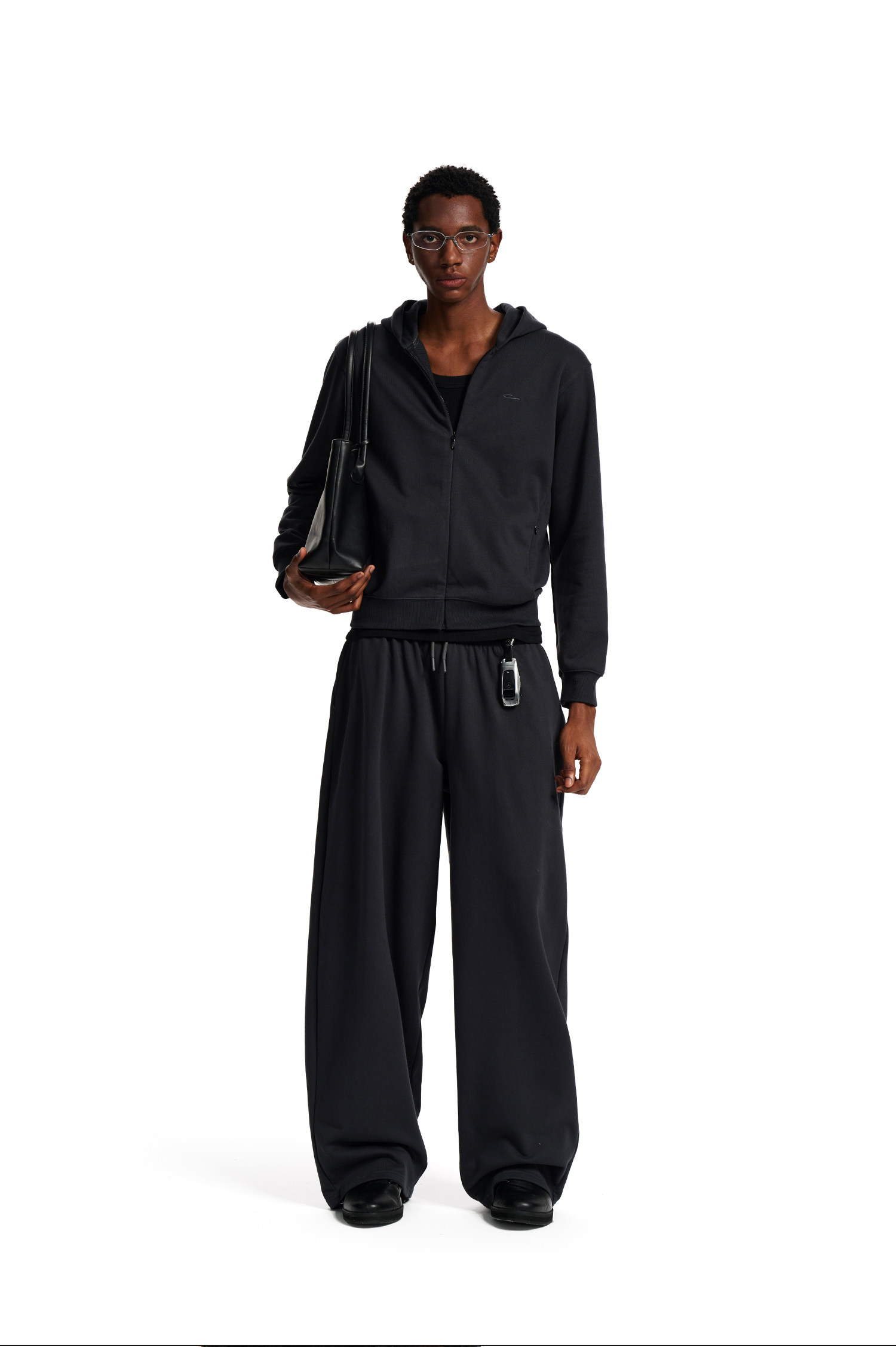 Loopsoon Embroidered Zip-Up Hoodie