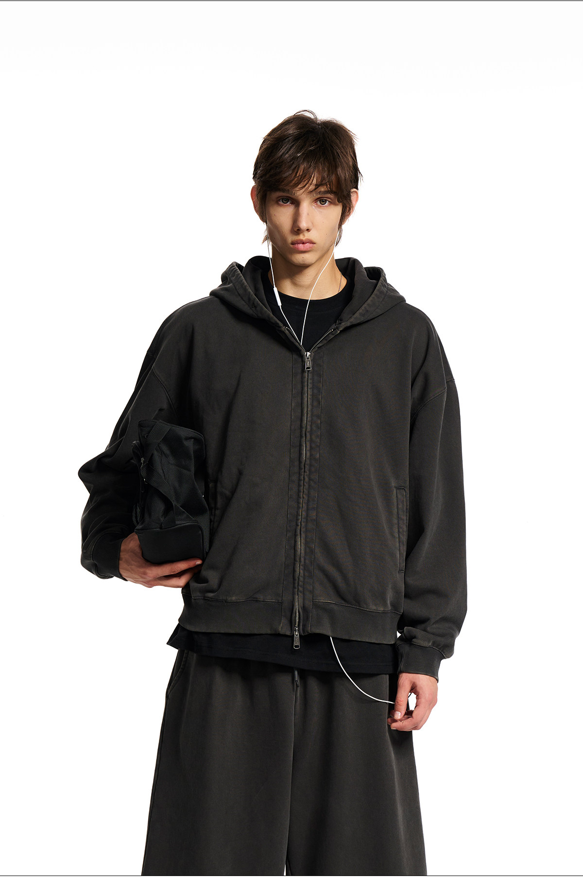 Loopsoon Washed Zip-Up Hoodie
