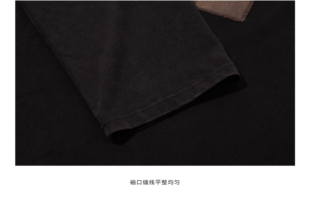 Loopsoon Number Patch Loose Long-Sleeve Tee