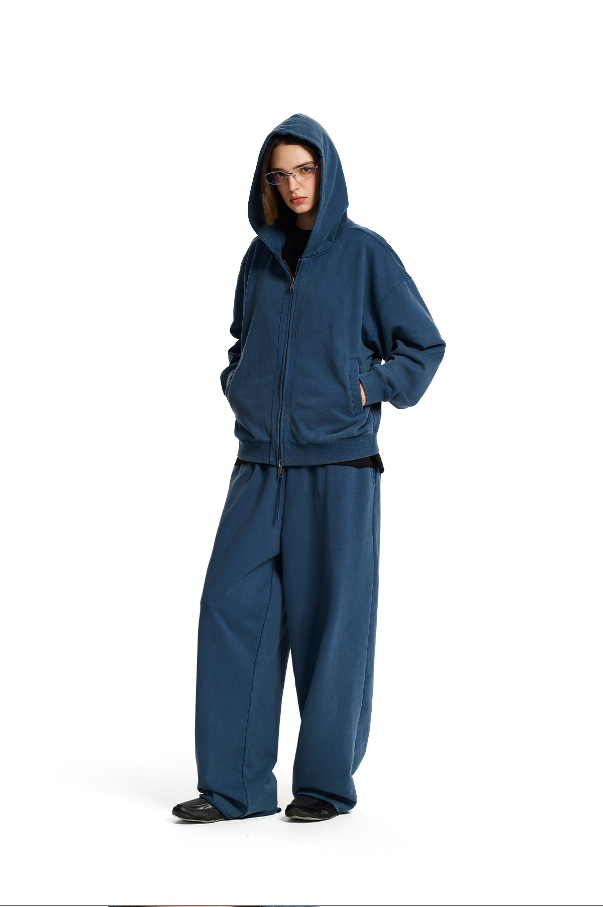 Loopsoon Washed Zip-Up Hoodie