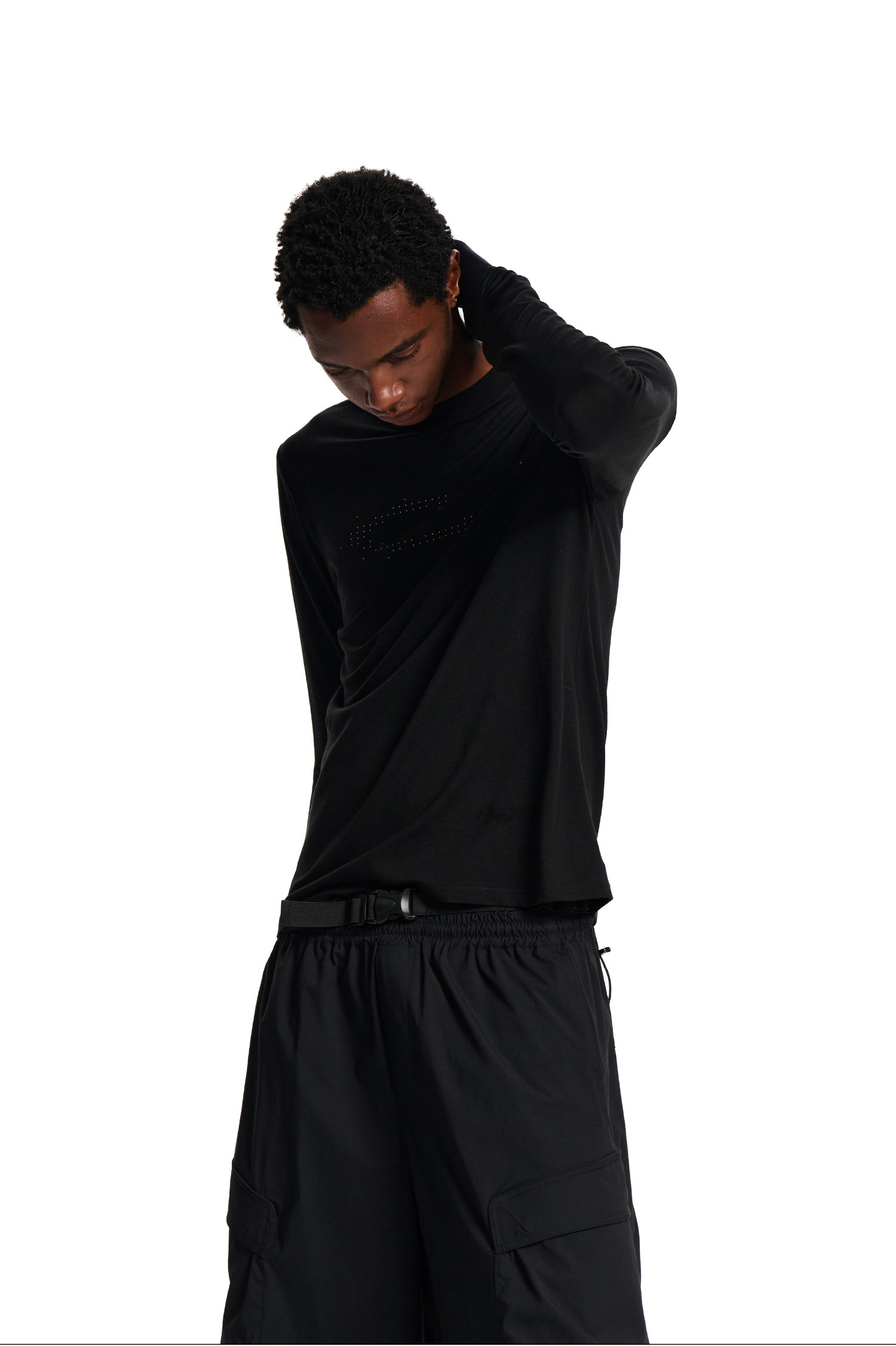 Loopsoon Distressed Relaxed Long-Sleeve Tee