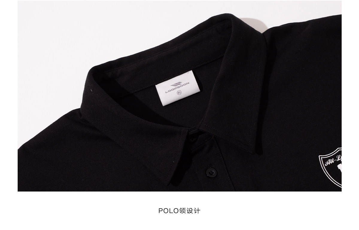 Loopsoon Racing Print Loose Polo Shirt