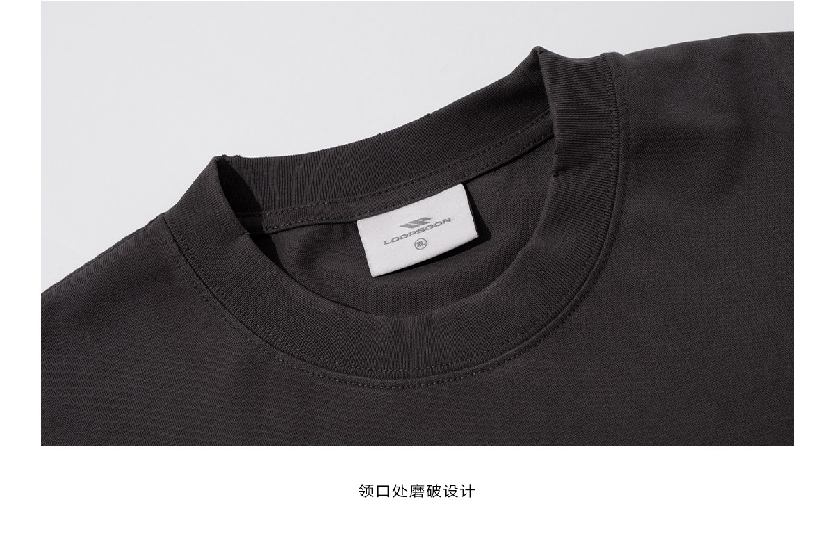 Loopsoon Gradient Washed Graphic Long-Sleeve Tee