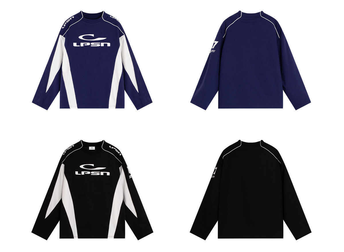 Loopsoon Contrast-Stitch Long-Sleeve Tee
