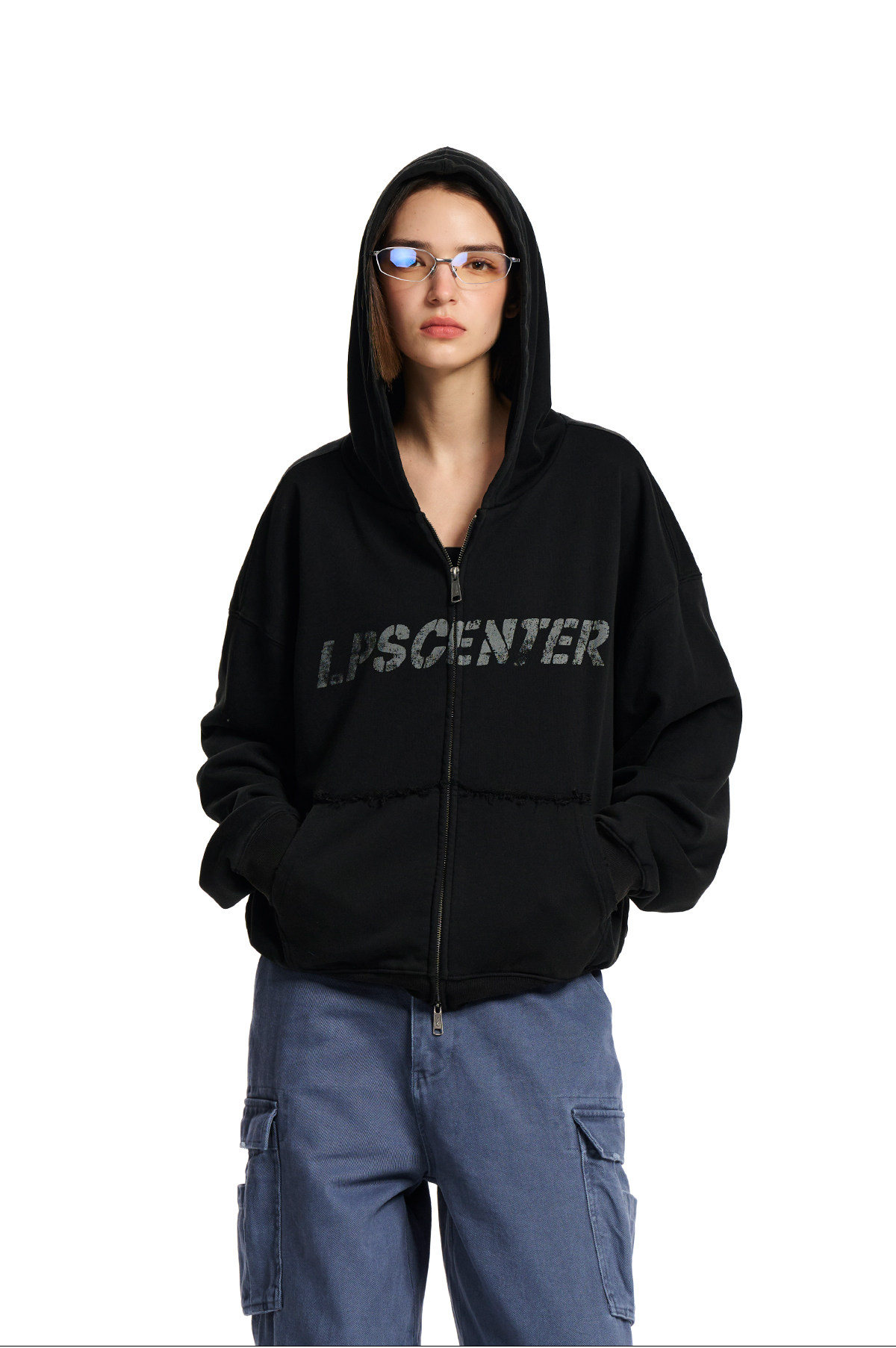 Loopsoon Double-Layer Zip-Up Hoodie
