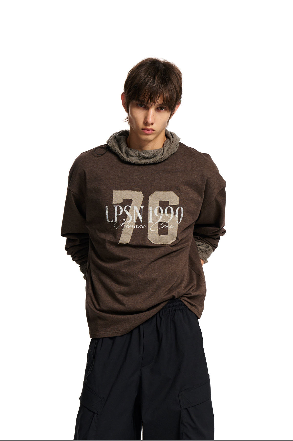 Loopsoon Layered Patch Long-Sleeve Tee