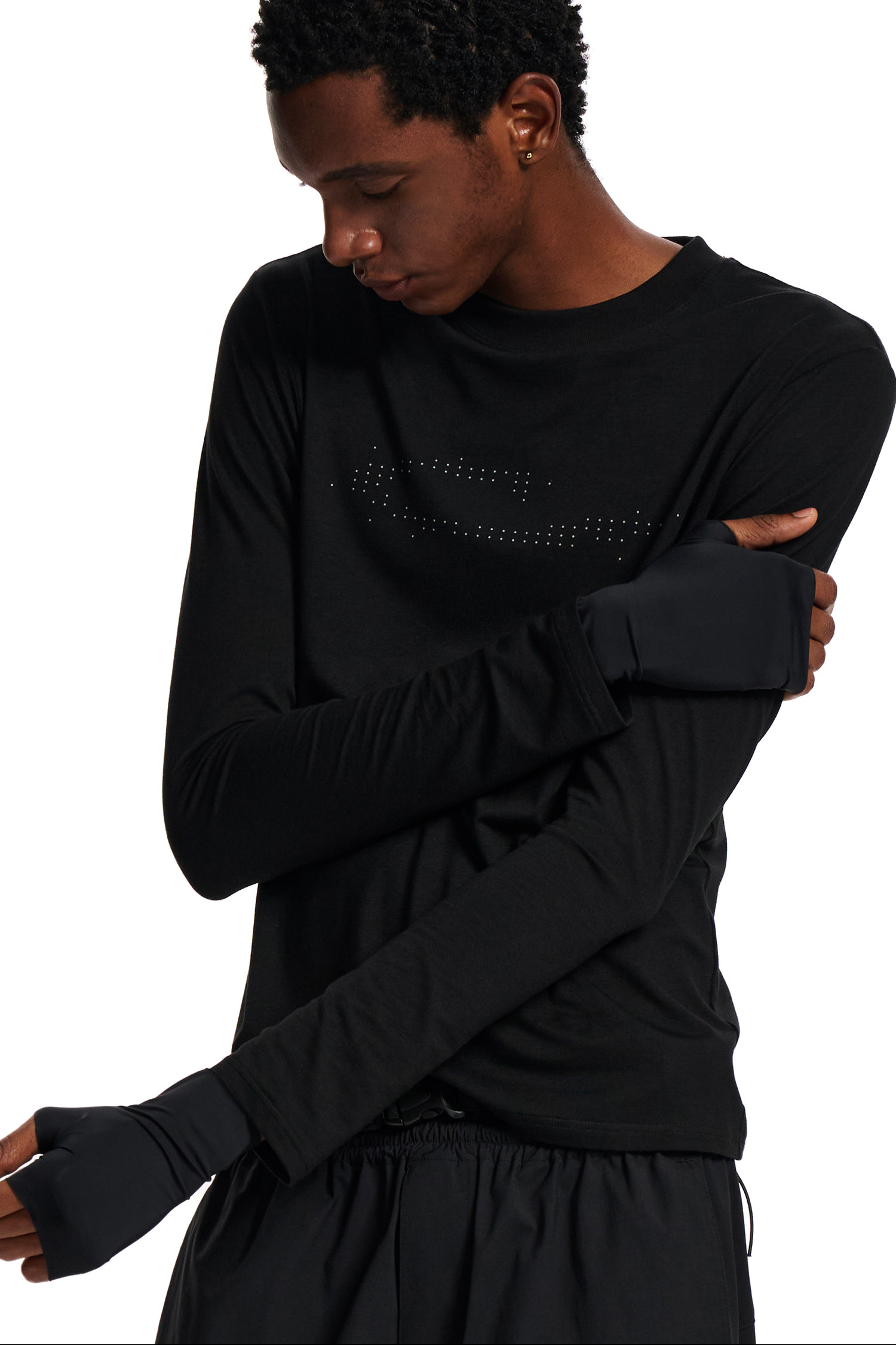 Loopsoon Distressed Relaxed Long-Sleeve Tee