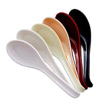 Melamine soup spoon long handle commercial high temperature resistant restaurant hotel color hooked imitation porcelain plastic small spoon spoon