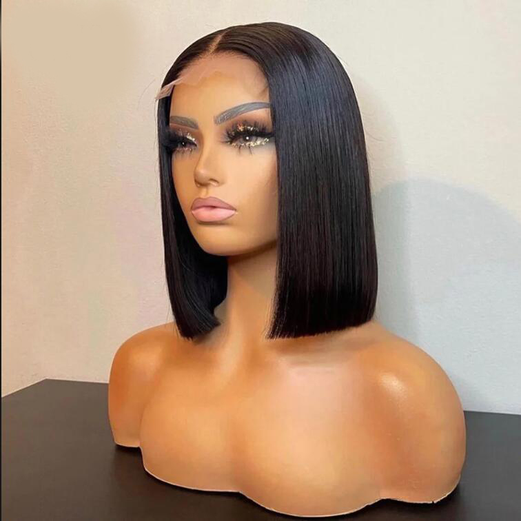 4x4 Lace closure Bob Wig Short Straight Human Hair Wigs
