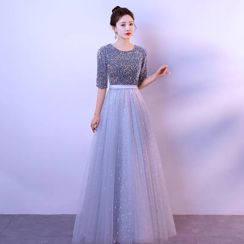  3XL+Nail sequins, starry sky, round collar  