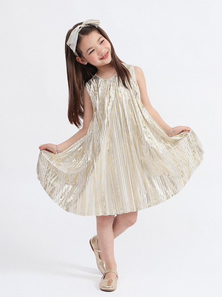 [Golden Stripes] Muakids Kidsren's Clothing Summer Kidsren's Mesh Dress Girls 2026 New A-Line Skirt — 5