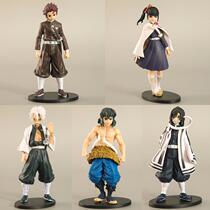 5 Demon Slayer Figures Animation Tanjiro Immortal Kawakuri Flower Falling Mouth Pira Inosuke Iguro Doll Toy Ornament