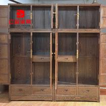 Mahogany furniture chicken wing wood large wardrobe plain top box cabinet anti-antique solid wood wardrobe bedroom combination clothing and kitchen storage cabinet