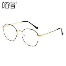 Muju 5809 anti-blue light glasses round frame metal flat