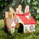 Hamster Hideout House, Winter Wooden House, Golden Hamster Sleeping Nest, Winter Wooden Small House, Suitable for All Seasons, Special for Landscaping