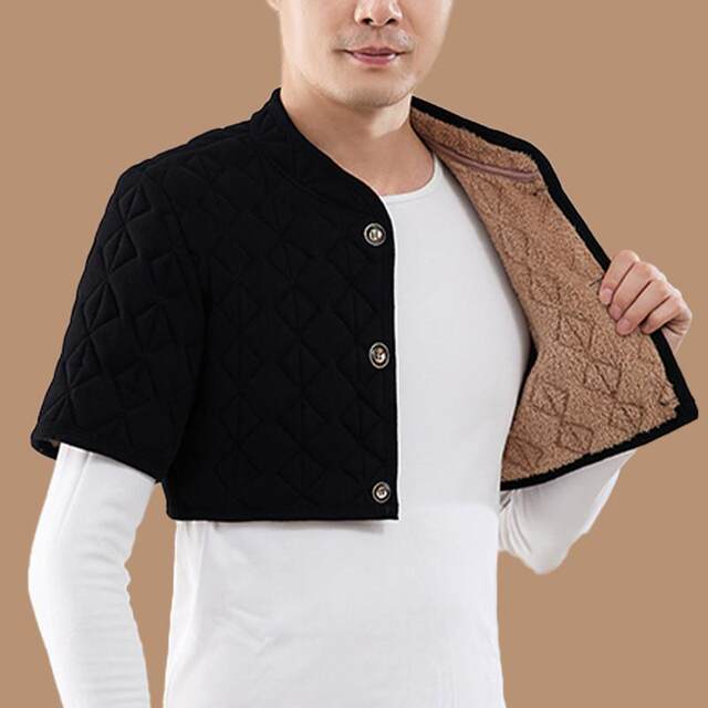 Shoulder-Protecting Vest for Sleeping, Suitable for Men Weighing 180-200 Pounds, Winter Fleece-Lined Thickened Loose-Fitting Warm Vest