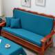 Old-fashioned solid wood sofa cushion solid color waterproof anti-slip removable and washable three-person mahogany sofa spring and autumn chair with backrest