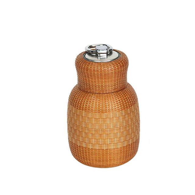 Handmade Bamboo-Woven High-End Stainless Steel Portable Travel Cup for Women, Thermos Cup, Water Cup, Small Tea Cup, Vintage Style