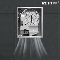 Hidden behind the 304 stainless steel mirror is a smart induction hand dryer a hand dryer embedded in a concealed cabinet in the bathroom.