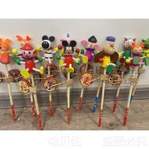 Street stall temple fair puppet hand drum colorful cartoon drum good sale childrens toy puppet hand drum drum