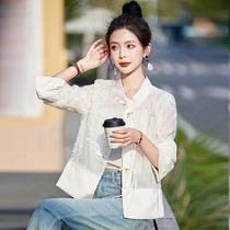 2024 Summer Embroidered New Chinese Style Heavy Sun Protection Jacket Jeans Two-piece Pants Suit BX2520