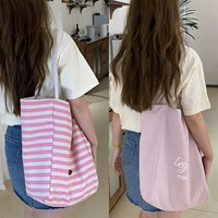 Рюкзак двухсторонний в розовую полоску (розовый)