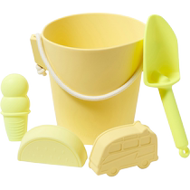 Sunnylife Childrens Beach Bucket Silicone Toy Baby Beach Digging and Playing Sand Tools Small Shovel Set