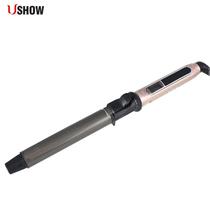 USHOW Professional Rotating Curling Iron Nano Titanium Black