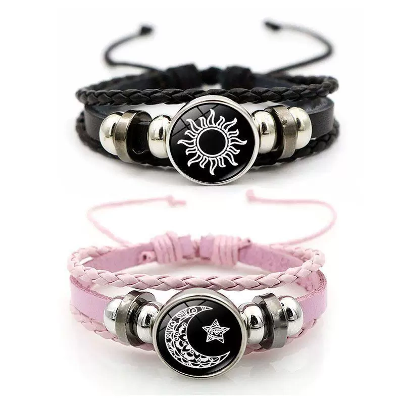 Couple's Bracelet with Sensor Vibration, Starry Night Glow, Zodiac Engraving Design, European and American Style, Cool and Fashionable Couple's Bracelet with Sensor Vibration, Starry Night Glow, Zodiac Engraving Design, European and American Style, Cool and Fashionable