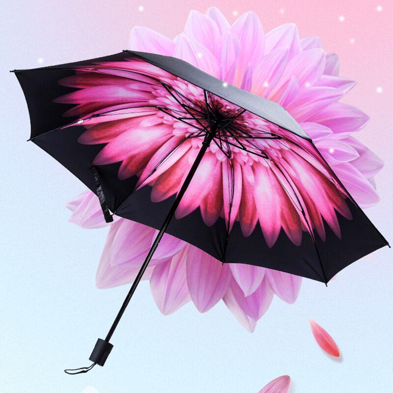 Sunflower Parasol for High School and College Entrance Exams, Dual-Use for Sun and Rain, 70% off Umbrella, Retro, Ultra-Light, Won the First Prize, New Sunflower Design for Women