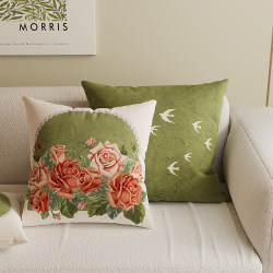 French-Style High-End Pillowcase, Cushion, Backrest, Removable and Washable, Living Room Sofa Cushion, Lumbar Support with Core, Bay Window Backrest Cushion